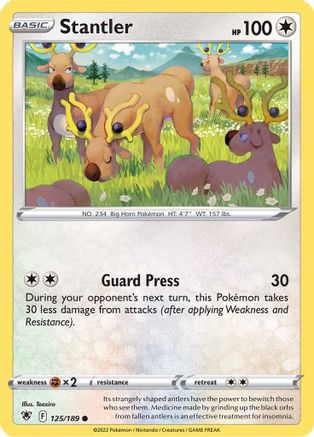 Stantler 125 - Reverse Holofoil SWSH10 Astral Radiance - Common