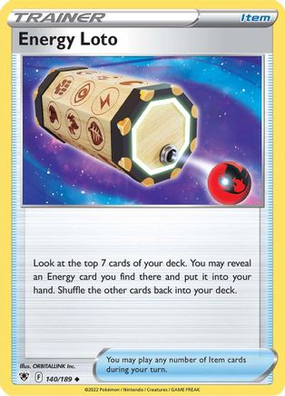 Energy Loto 140 - Reverse Holofoil SWSH10 Astral Radiance - Uncommon