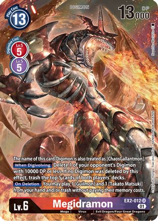 Megidramon (Alternate Art) (EX2-012) - Digital Hazard Foil