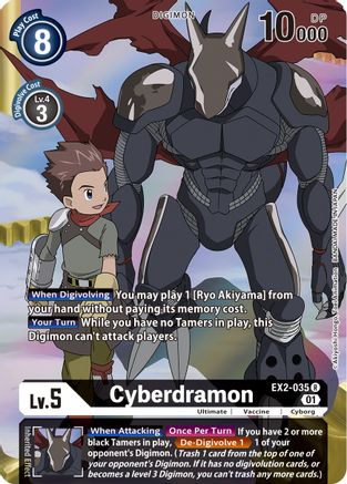 Cyberdramon (Alternate Art) (EX2-035) - Digital Hazard Foil