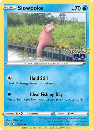 Slowpoke 019 - Reverse Holofoil Pokemon GO - Common