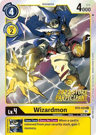 Wizardmon (2022 Store Participant) (BT6-034) - Double Diamond Foil