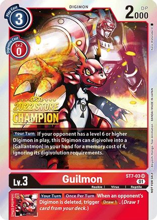 Guilmon (2022 Store Champion) (ST7-03) - Starter Deck 07: Gallantmon Foil