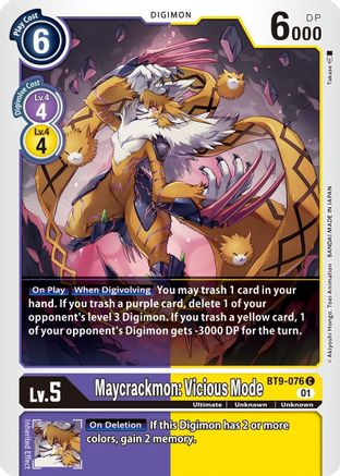 Maycrackmon: Vicious Mode (BT9-076) - X Record