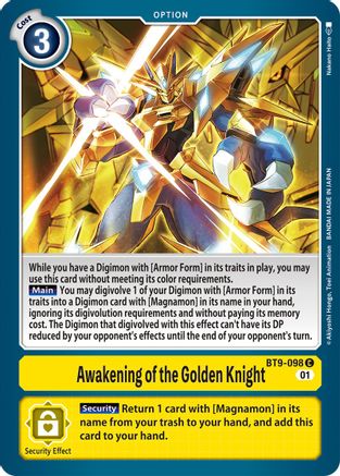 Awakening of the Golden Knight (BT9-098) - X Record