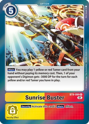 Sunrise Buster (BT9-099) - X Record Foil