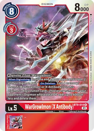 WarGrowlmon (X Antibody) (BT9-014) - X Record Foil