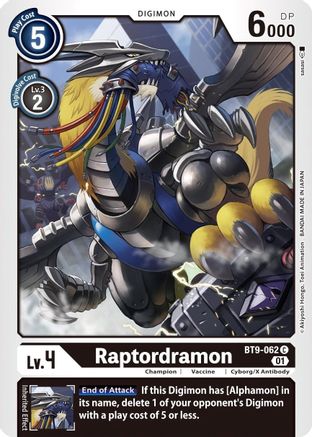 Raptordramon (BT9-062) - X Record