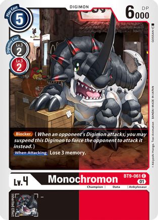 Monochromon (BT9-061) - X Record
