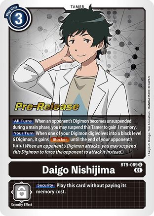 Daigo Nishijima (BT9-089) - X Record Pre-Release Cards Foil