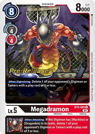 Megadramon (BT9-065) - X Record Pre-Release Cards Foil