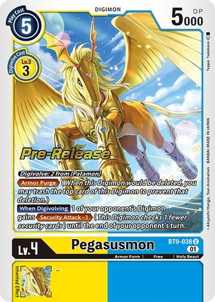 Pegasusmon (BT9-038) - X Record Pre-Release Cards Foil