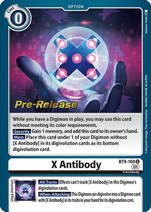 X Antibody (BT9-109) - X Record Pre-Release Cards Foil