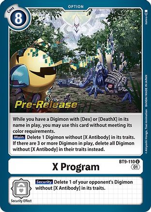 X Program (BT9-110) - X Record Pre-Release Cards Foil