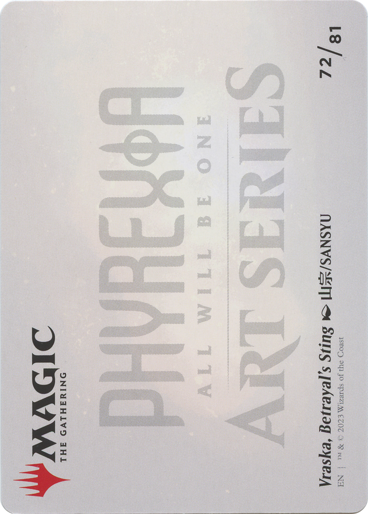 Vraska, Betrayal's Sting // Vraska, Betrayal's Sting (AONE-072) - Phyrexia: All Will Be One Art Series (Borderless) Foil