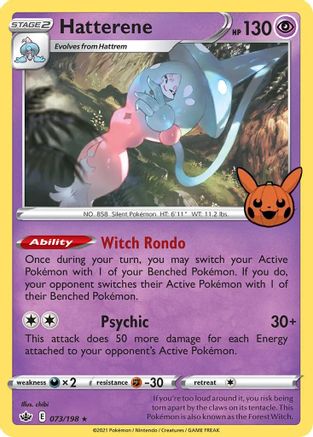 Hatterene 073 - Holofoil Trick or Trade BOOster Bundle - Promo