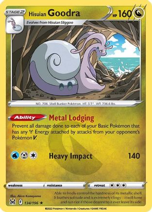 Hisuian Goodra 134 - Reverse Holofoil SWSH11 Lost Origin - Holo Rare
