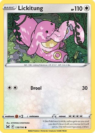 Lickitung 138 - Reverse Holofoil SWSH11 Lost Origin - Common