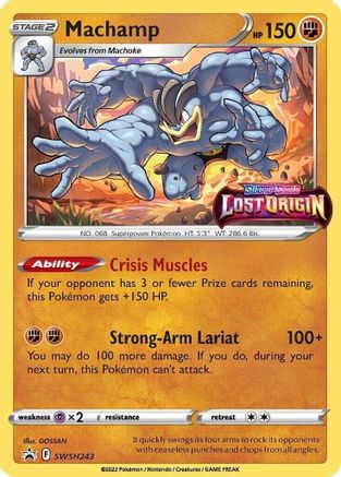 Machamp (Prerelease) SWSH243 - Holofoil SWSH Sword & Shield Promo Cards - Promo