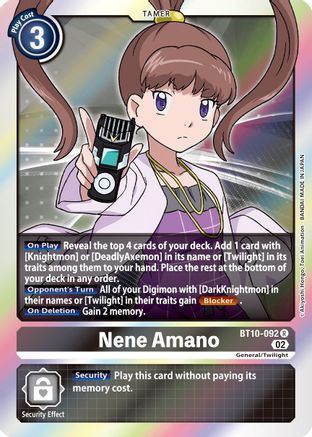 Nene Amano (BT10-092) - Xros Encounter Foil
