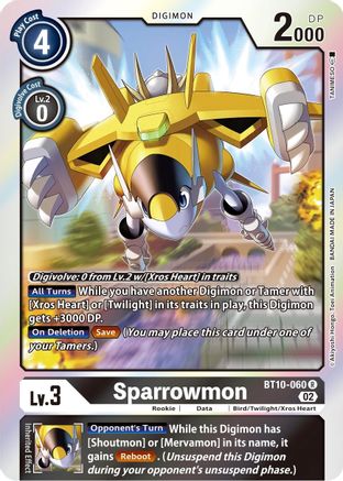 Sparrowmon (BT10-060) - Xros Encounter Foil