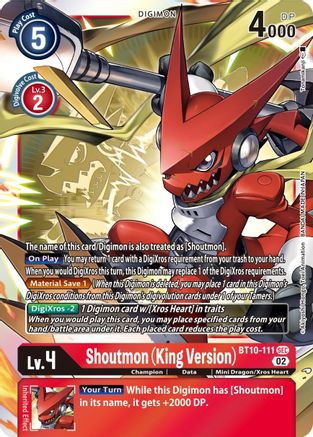 Shoutmon (King Version) (BT10-111) - Xros Encounter Foil