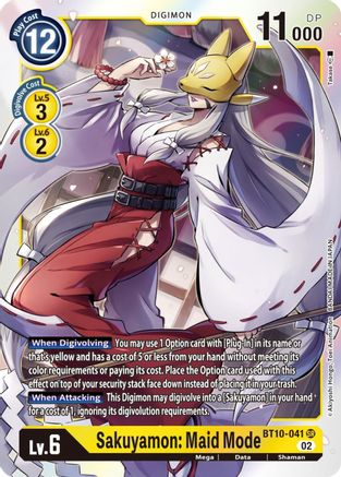 Sakuyamon: Maid Mode (BT10-041) - Xros Encounter Foil
