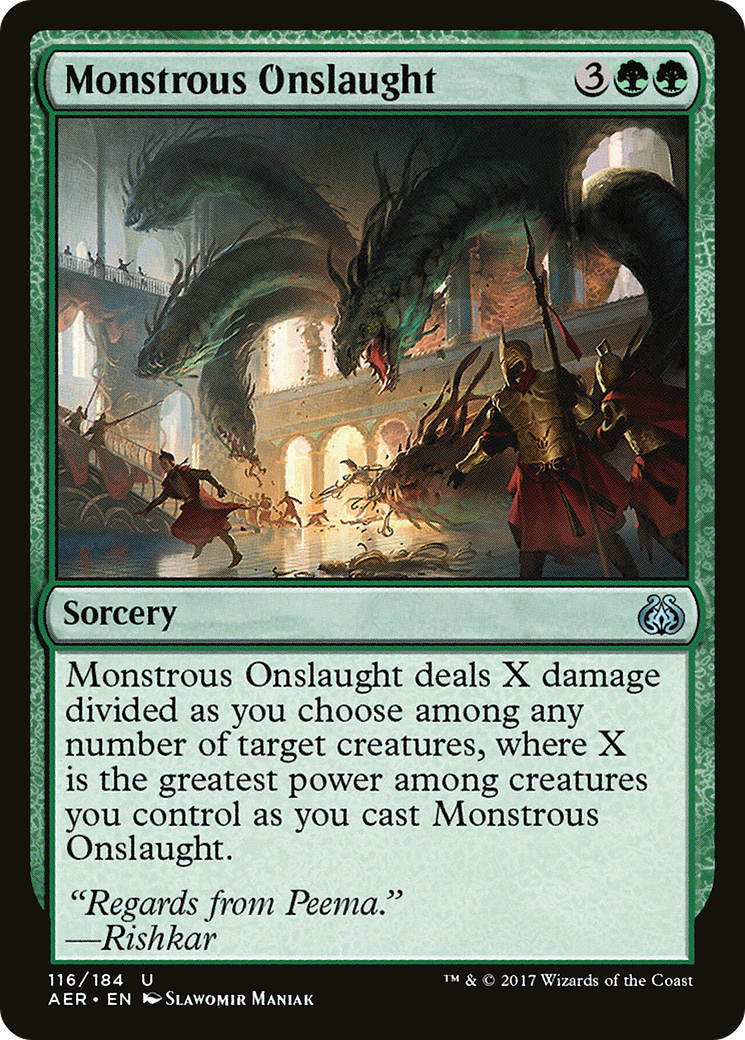 Monstrous Onslaught (AER-116) - Aether Revolt Foil