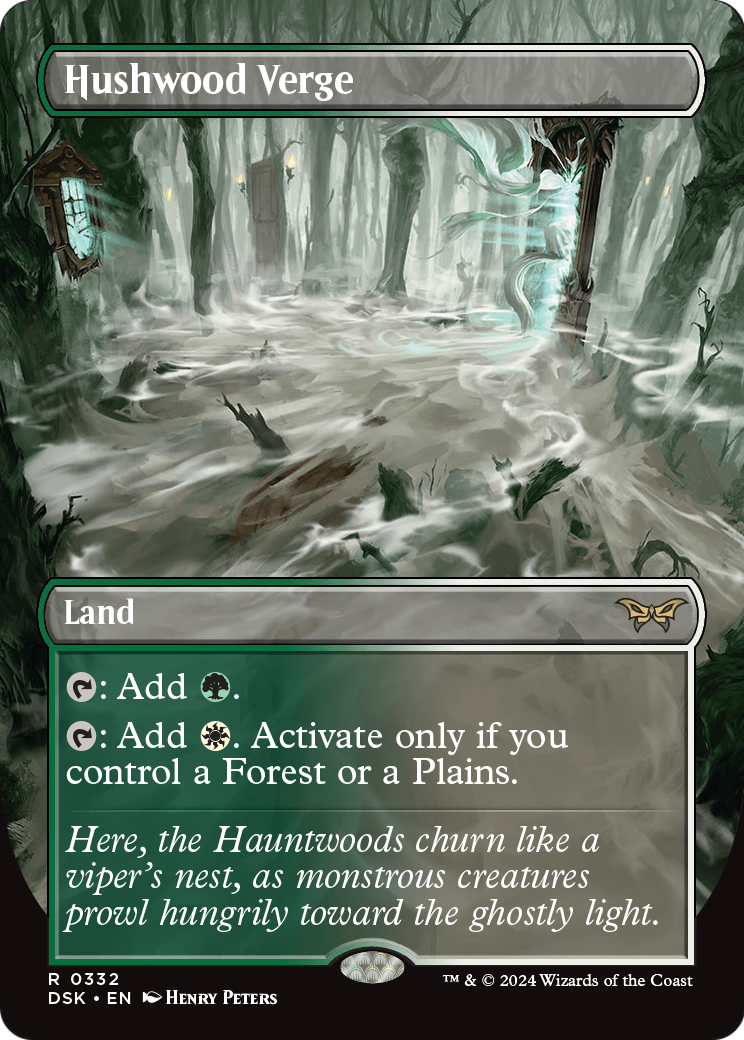 Hushwood Verge (Borderless) (DSK-332) - Duskmourn: House of Horror Foil