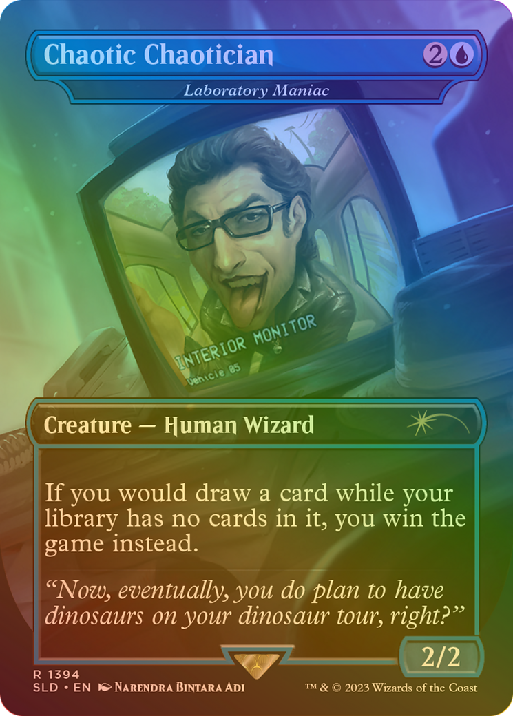 Chaotic Chaotician - Laboratory Maniac (Rainbow Foil) (SLD-1394★) - Secret Lair Drop / Chaotic Chaotician (Borderless) Foil