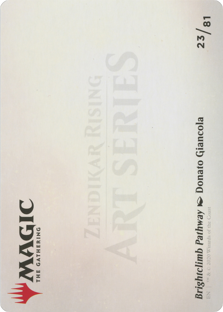 Brightclimb Pathway // Brightclimb Pathway (AZNR-023) - Zendikar Rising Art Series (Borderless)
