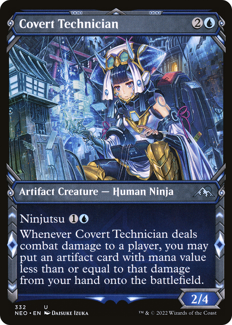 Covert Technician (Showcase) (NEO-332) - Kamigawa: Neon Dynasty: (Showcase) Foil