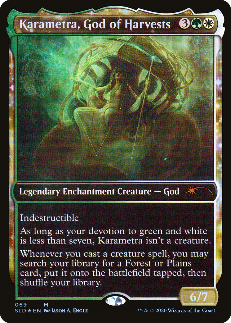 Karametra, God of Harvests (SLD-069) - Secret Lair Drop: (enchantment, Showcase) Foil
