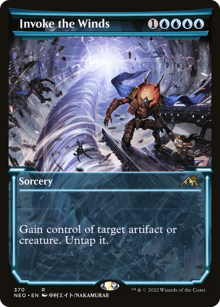 Invoke the Winds (Showcase) (NEO-370) - Kamigawa: Neon Dynasty: (Showcase)