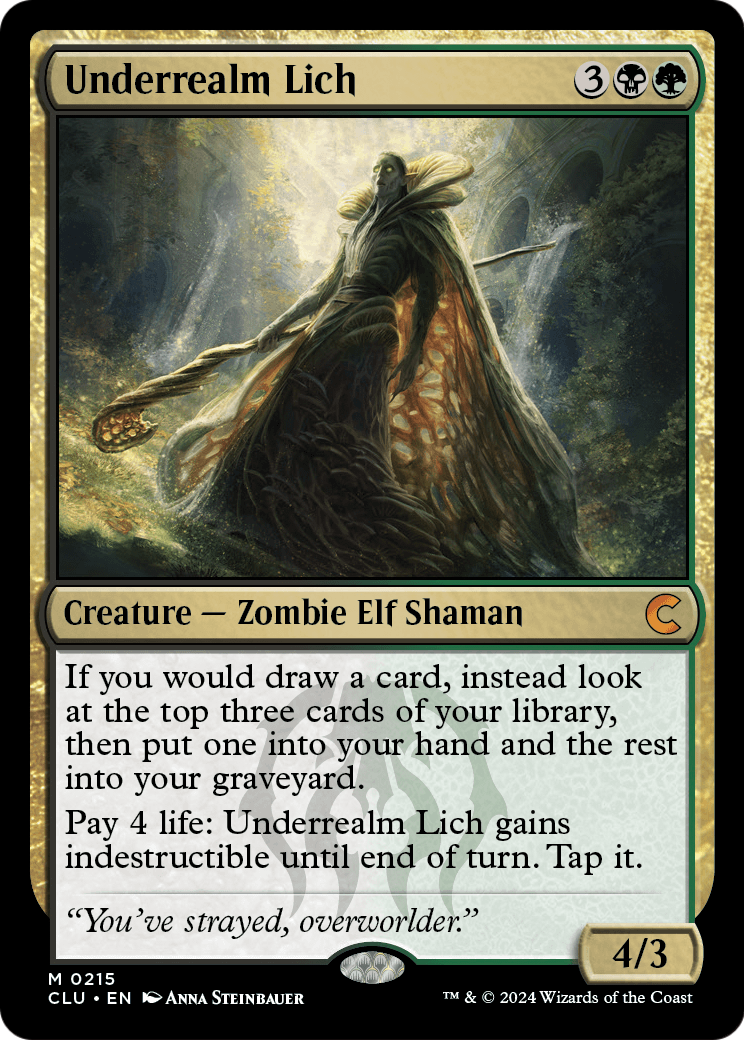 Underrealm Lich (CLU-215) - Ravnica: Clue Edition
