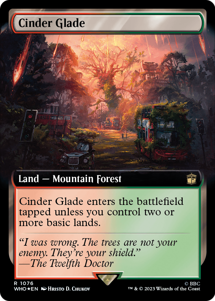 Cinder Glade (Extended Art) (Surge Foil) (WHO-1076) - Doctor Who: (Extended Art) Foil