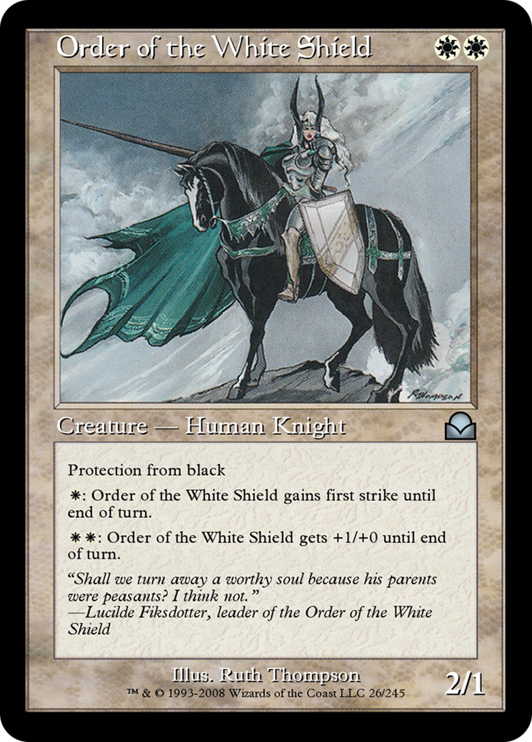 Order of the White Shield (ME2-026) - Masters Edition II Foil