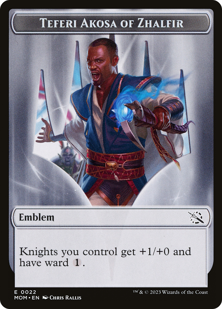 Teferi Akosa of Zhalfir Emblem (TMOM-022) - March of the Machine Tokens