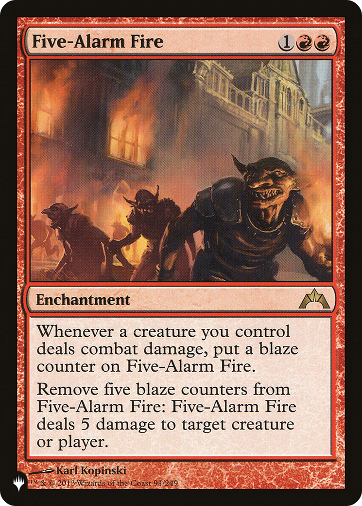 Five-Alarm Fire (LIST-GTC-91) - The List