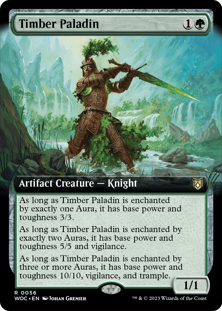 Timber Paladin (Extended Art) (WOC-056) - Wilds of Eldraine Commander: (Extended Art)