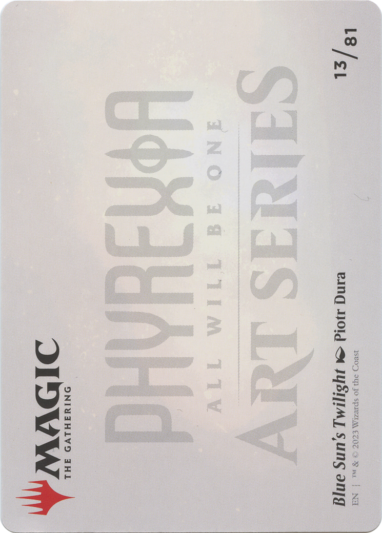 Blue Sun's Twilight // Blue Sun's Twilight (AONE-013) - Phyrexia: All Will Be One Art Series (Borderless)