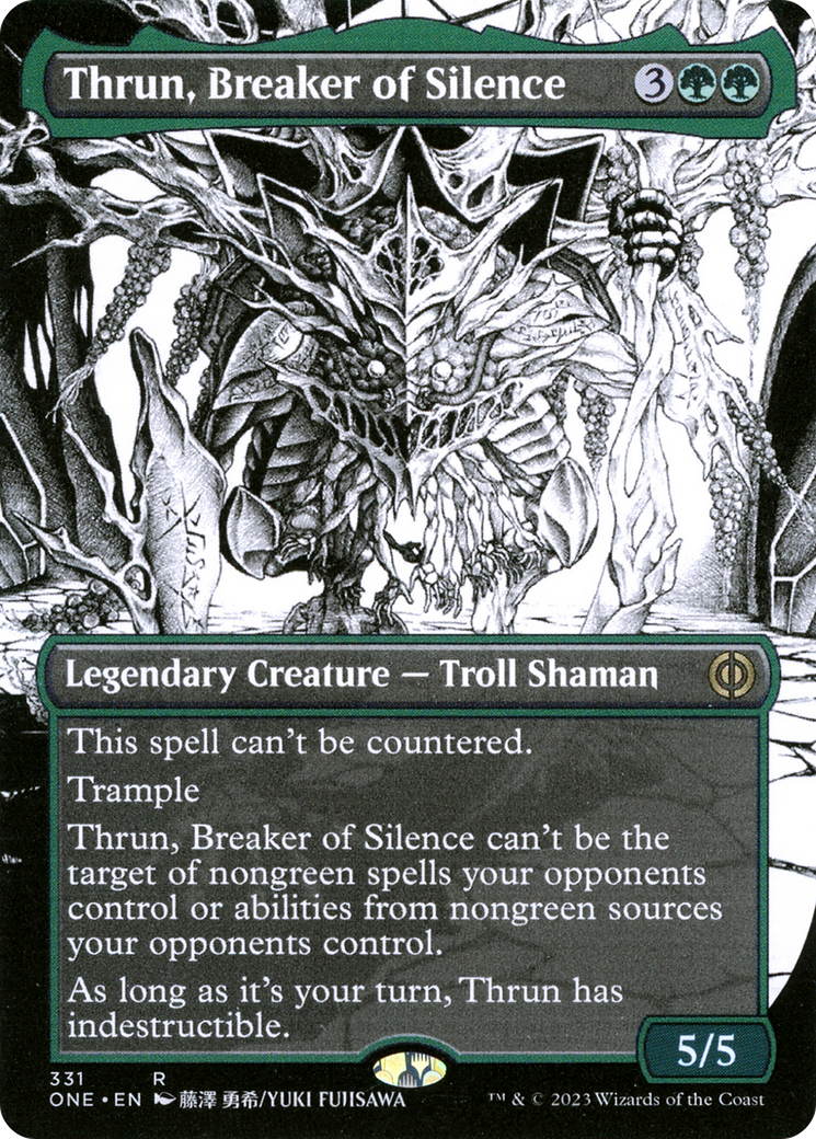 Thrun, Breaker of Silence (Borderless) (ONE-331) - Phyrexia: All Will Be One: (Showcase)