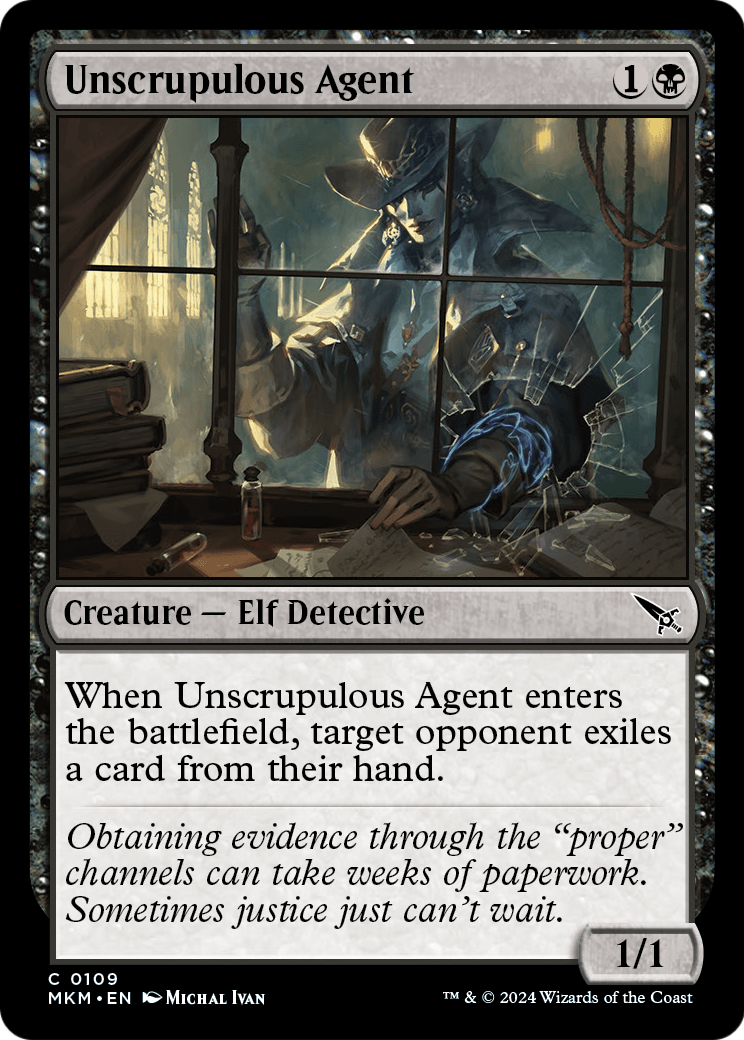 Unscrupulous Agent (MKM-109) - Murders at Karlov Manor Foil
