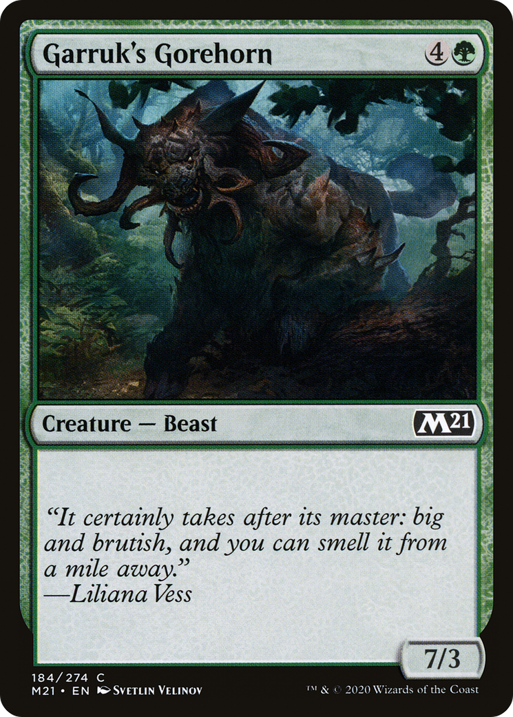 Garruk's Gorehorn (M21-184) - Core Set 2021 Foil