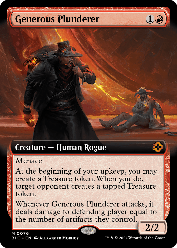 Generous Plunderer (Extended Art) (BIG-076) - The Big Score: (Extended Art) Foil