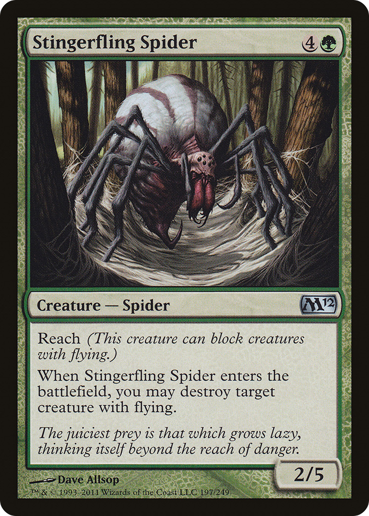 Stingerfling Spider (M12-197) - Magic 2012 Foil