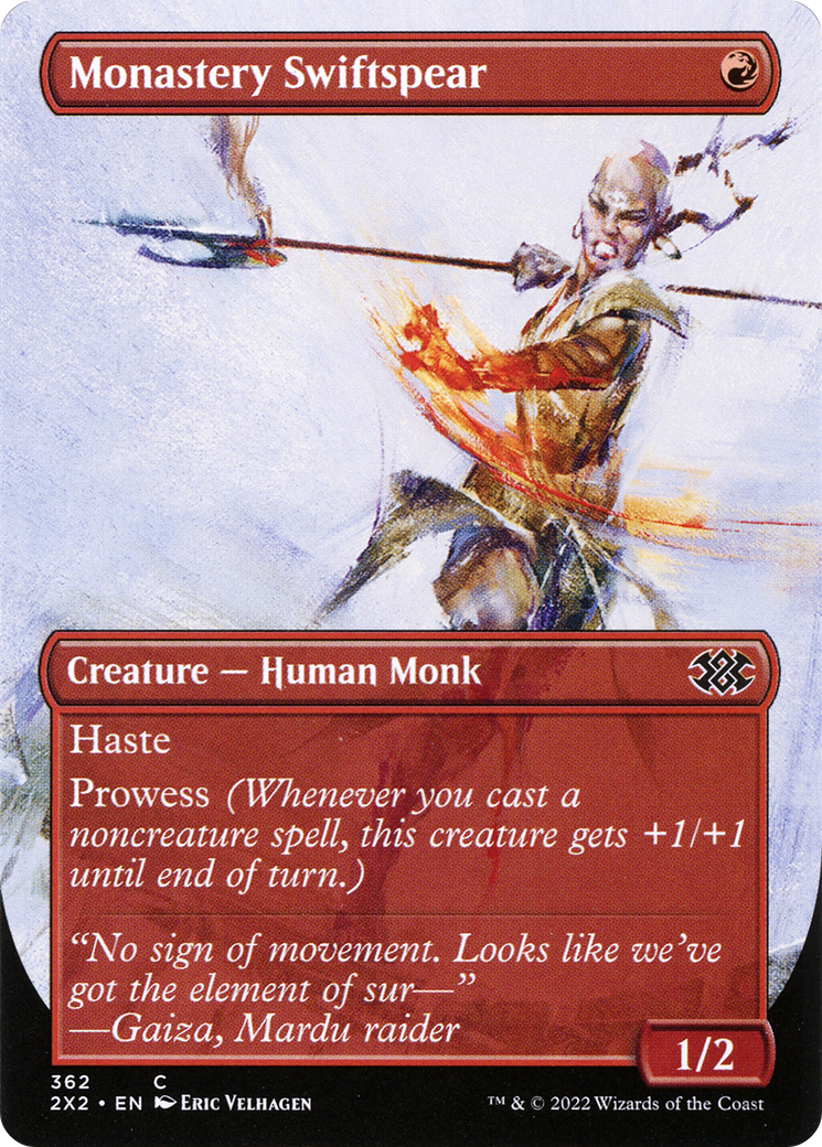 Monastery Swiftspear (Borderless) (2X2-362) - Double Masters 2022