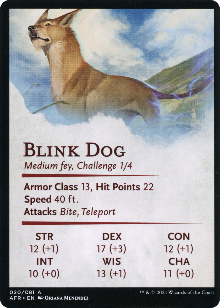 Blink Dog // Blink Dog (AAFR-020) - Adventures in the Forgotten Realms Art Series (Borderless)