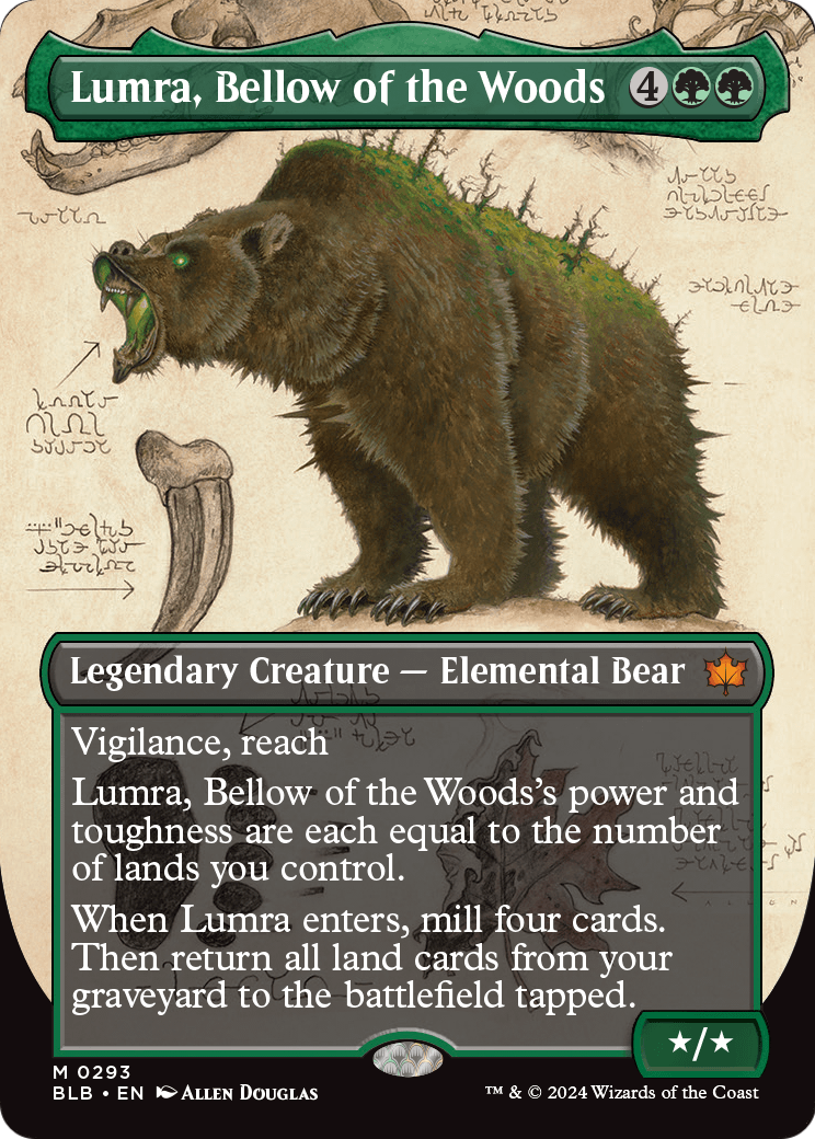 Lumra, Bellow of the Woods (Borderless) (0293) (BLB-293) - Bloomburrow: (Showcase)