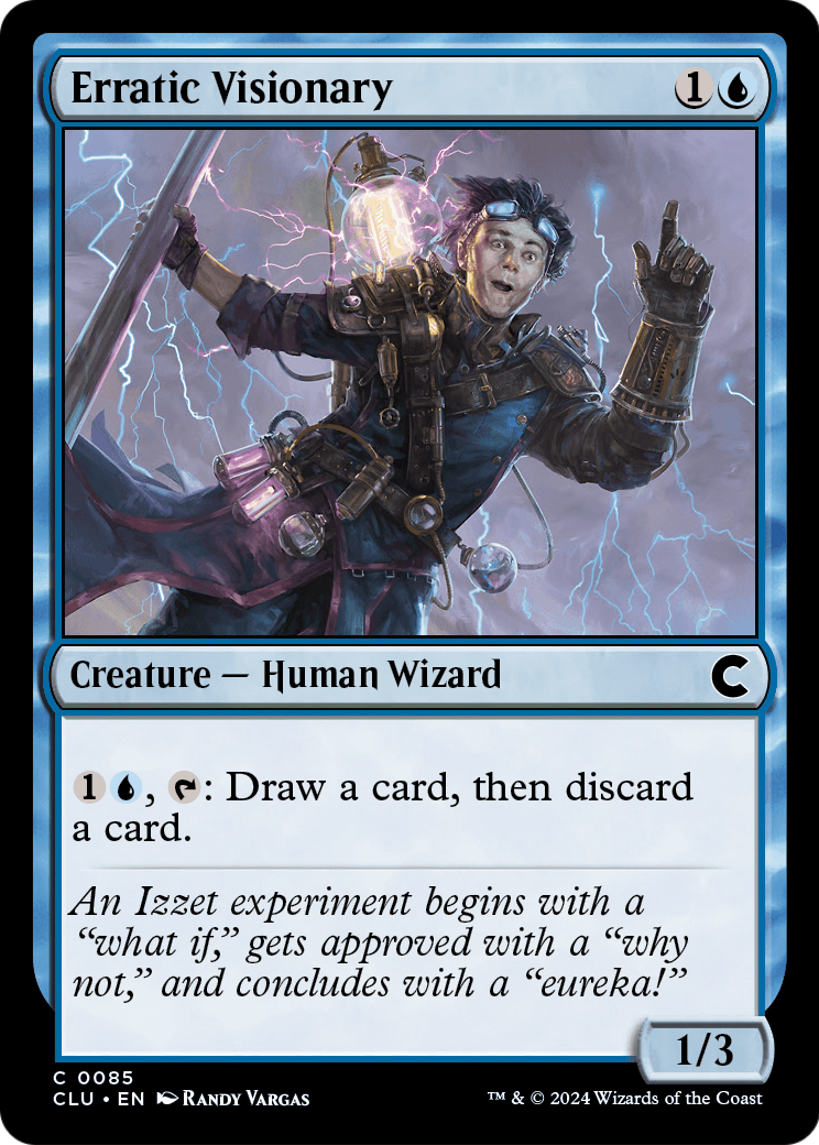 Erratic Visionary (CLU-085) - Ravnica: Clue Edition